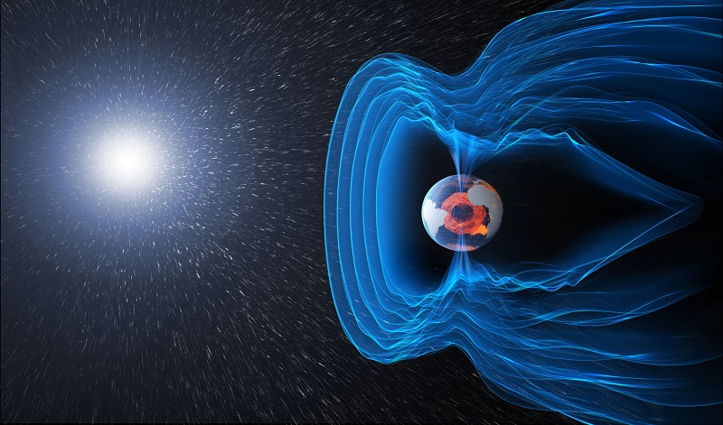 Earth’s shielding magnetic field