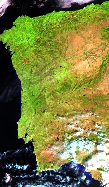 AATSR Full Resolution image of the Iberian Peninsula from 28 October 2006