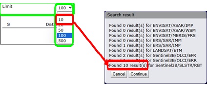 Limiting the number of returned results per dataset