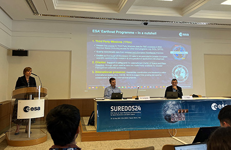 Photo ESA’s TPM Manager, Peggy Fischer, at the SUREDOS24 workshop 