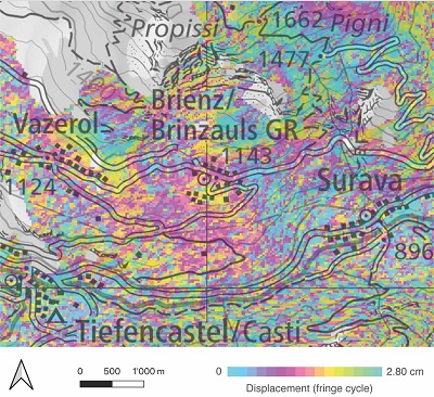 Surface displacements from InSAR