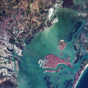 The city of Venice shown by ESA's microsatellite Proba