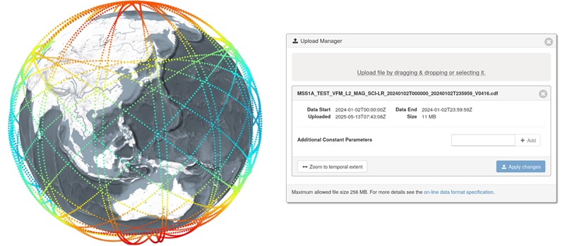 The VirES graphical interface