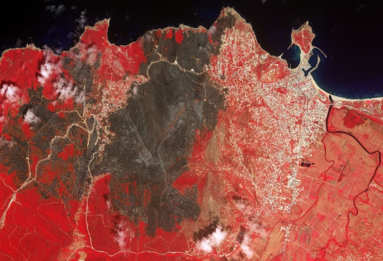 WorldView-3 captures burned areas in Tunisia