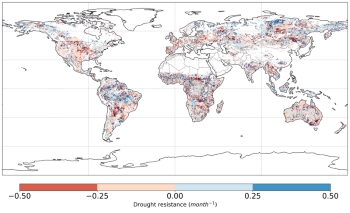 Global ecosystems’ resistance to drought