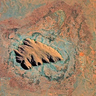 Uluru (Ayers Rock), Australia, imaged by SPOT 6