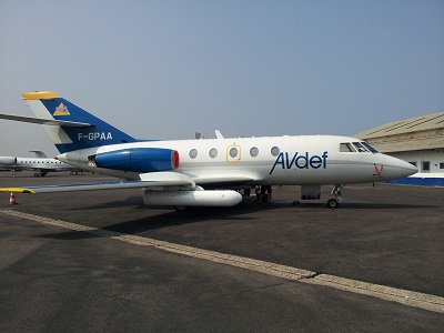 Falcon 20 carrying the SETHI system