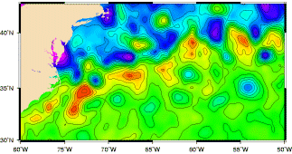 Observation of eddies in the Gulf Stream
