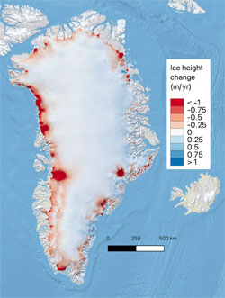 Greenland Ice Sheet interannual elevation change