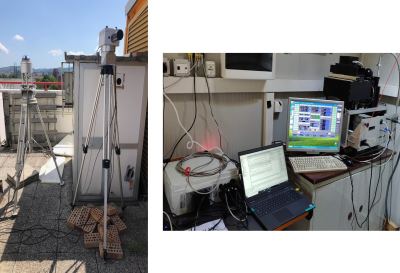 Figure 1: TROPOGAS and SkySpec-2D MAX-DOAS systems on the roof of ISAC-CNR building in Bologna
