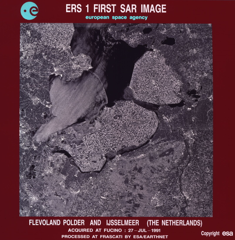 ERS 1 First SAR Image