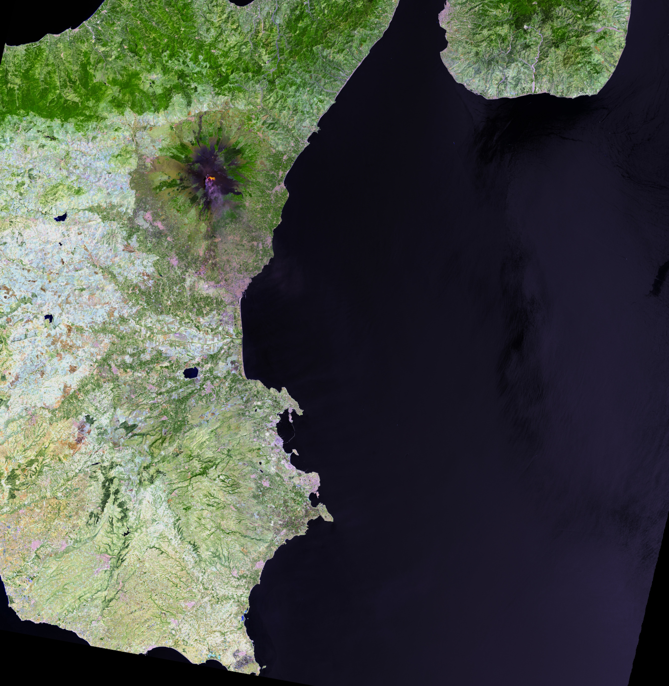 Mount Etna, Italy: As seen by Landsat-7
