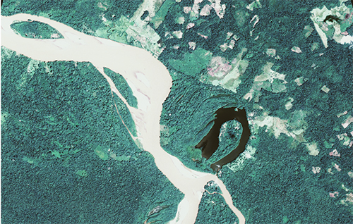 Image for search result element with title: Putumayo River, Ecuador and Colombia: As seen by Pléiades