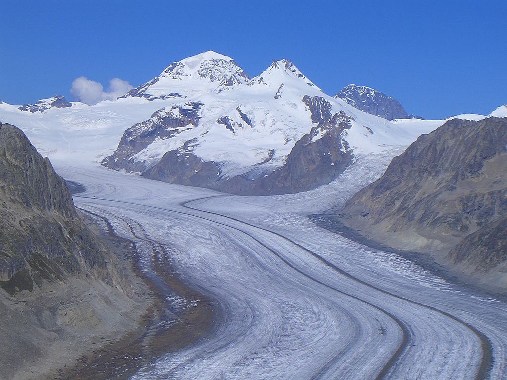 Thinning ice on the Aletsch Glacier - Image of the Week - Earth Watching