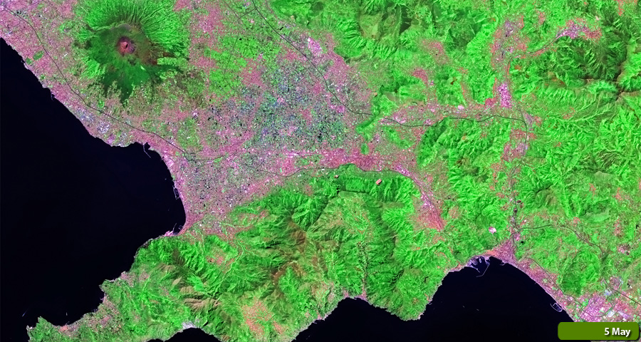 Amalfi fires - Landsat 8 on 5 May