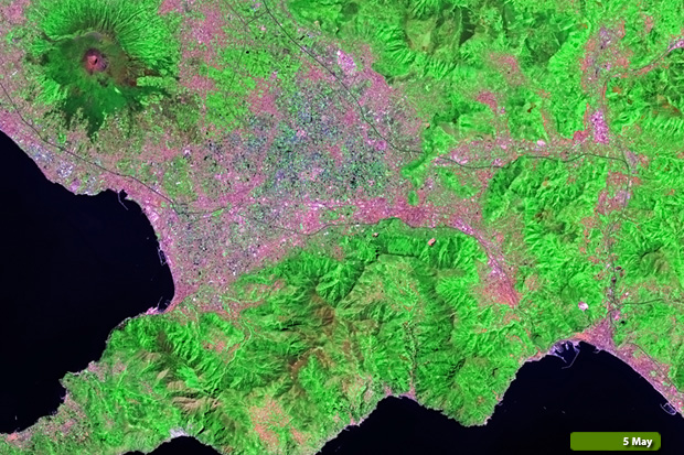 Amalfi fires - Landsat 8 on 5 May